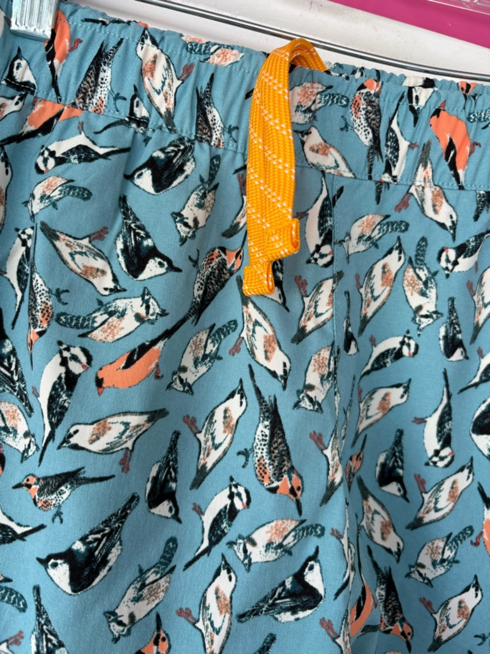 The North Face Teal Bird-Print Short-Sleeve Shorts - Picture 2 of 7